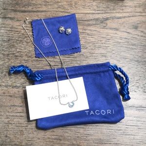 Tacori 18K925 Island Rains Blue Topaz Set